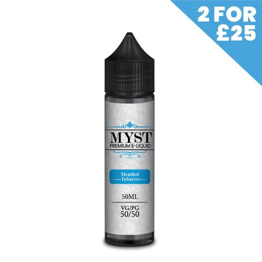 Myst 50ml Shortfill Menthol Tobacco - A smooth, refreshing and crisp menthol tobacco flavour.