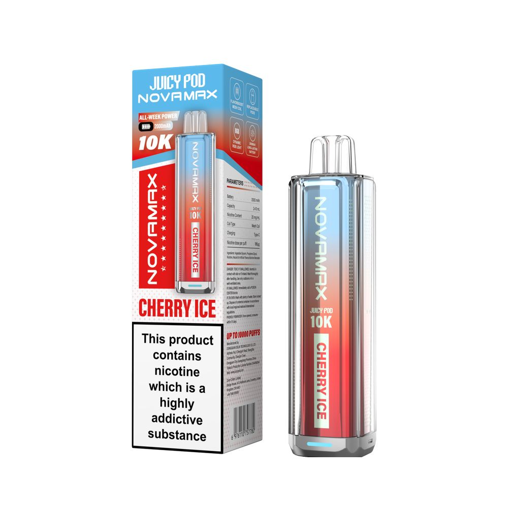 Juicy Pod Novamax 10K Device Cherry Ice