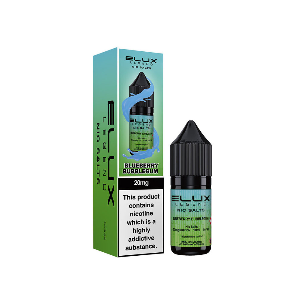 Elux Nic Salts 10ml Blueberry Bubblegum 20mg