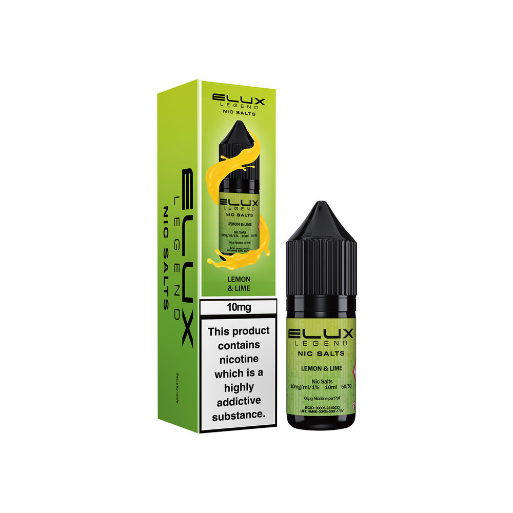 Elux Nic Salts 10ml Lemon And Lime 10mg
