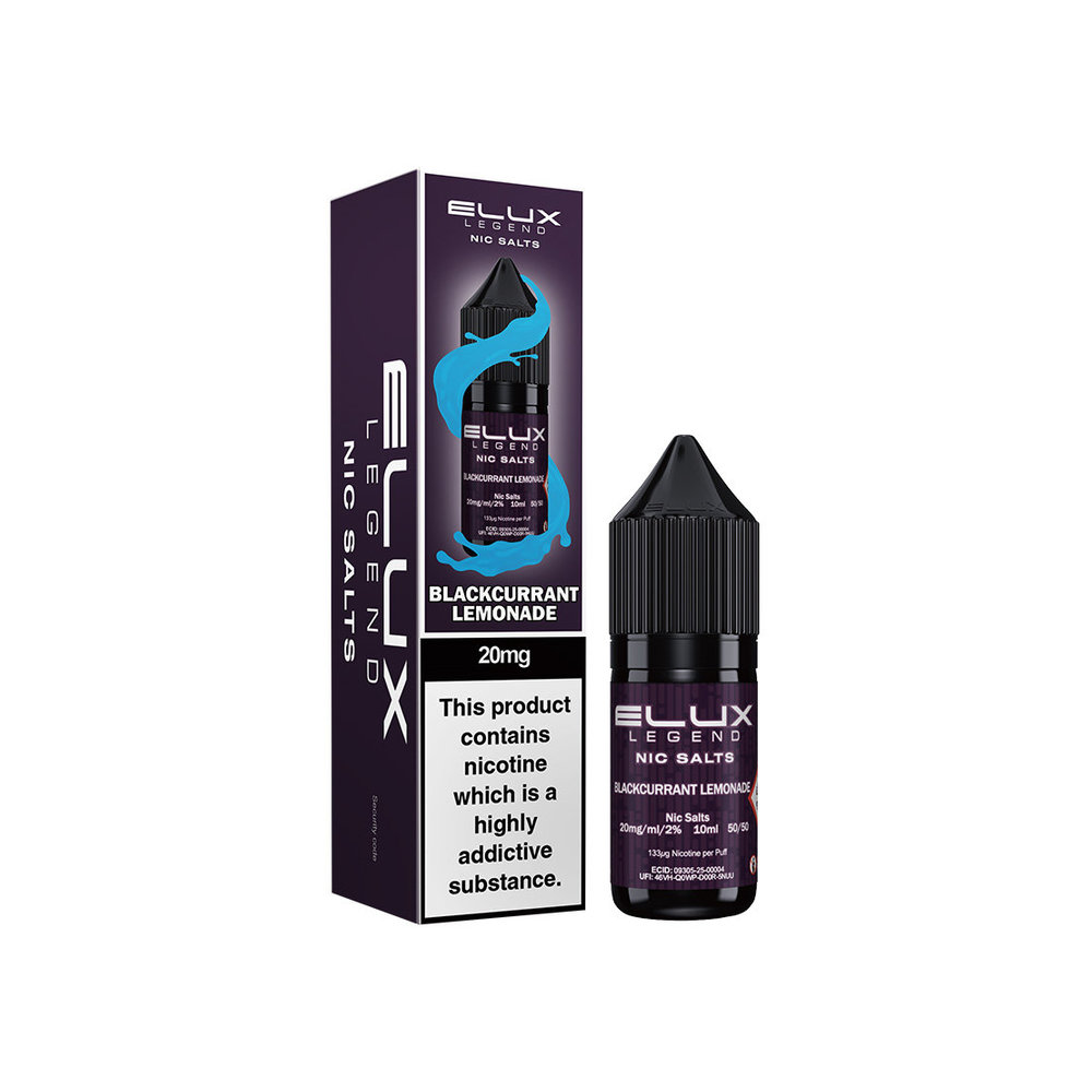 Elux Nic Salts 10ml Blackcurrant Lemonade 20mg