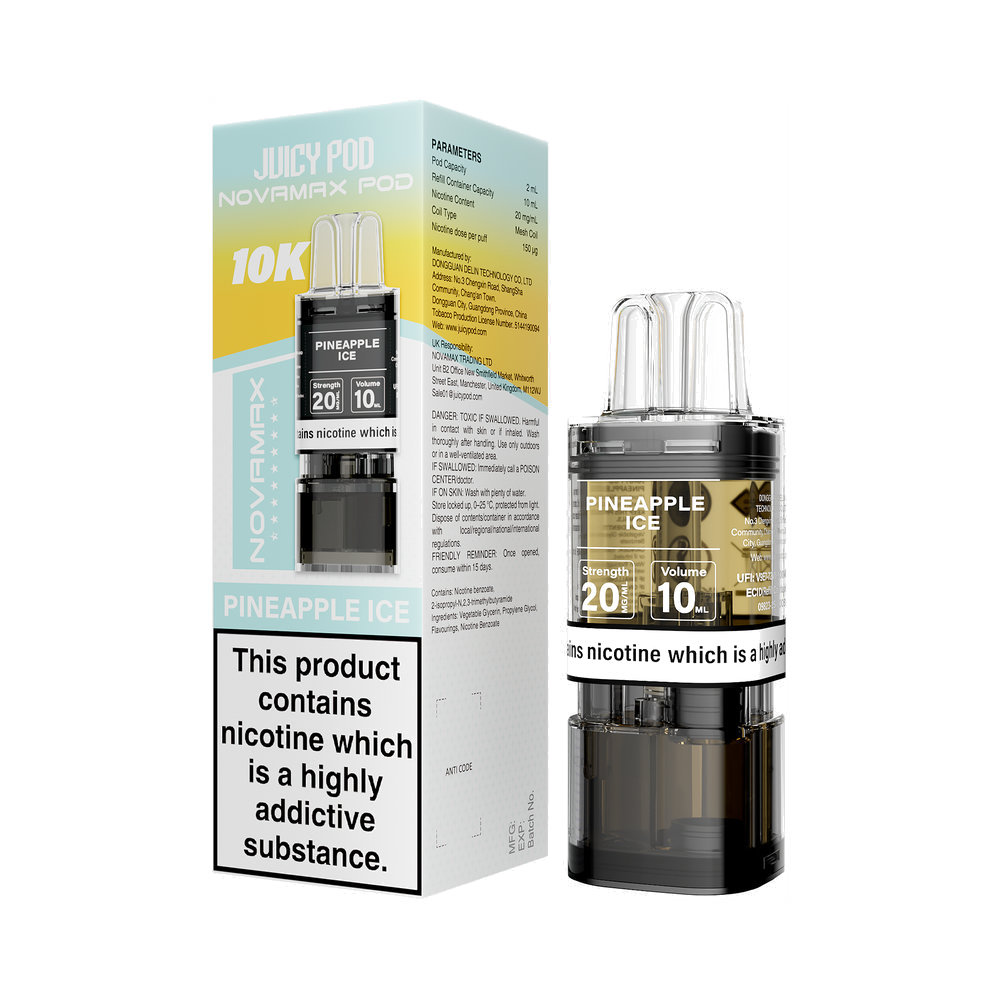 Juicy Pod Novamax 10K Refill Pineapple Ice