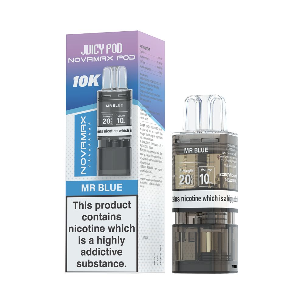 Juicy Pod Novamax 10K Refill Mr Blue