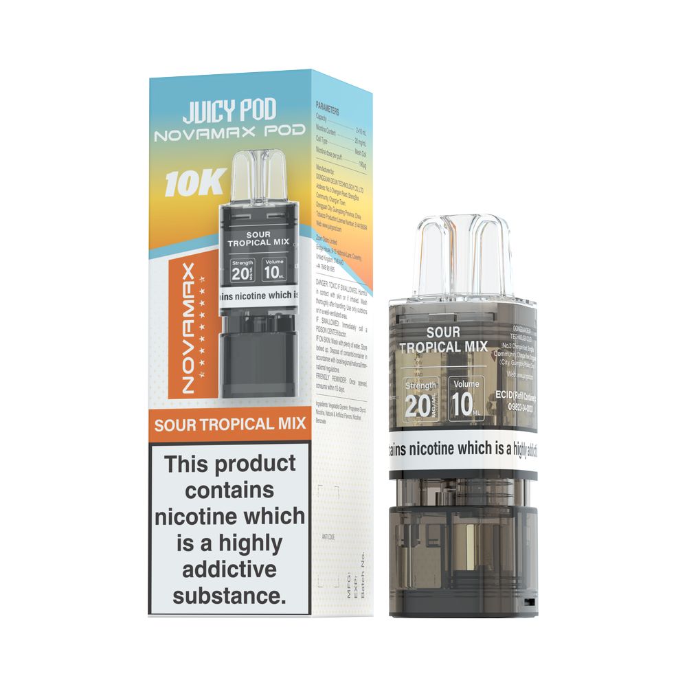 Juicy Pod Novamax 10K Refill Sour Tropical Mix